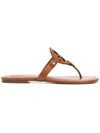 Tory Burch Miller Leather Sandals In Beige