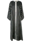 ETRO COLLARLESS LONG STRIPED DUSTER COAT