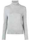 Chloé Chloe Grey Cashmere Turtleneck Sweater