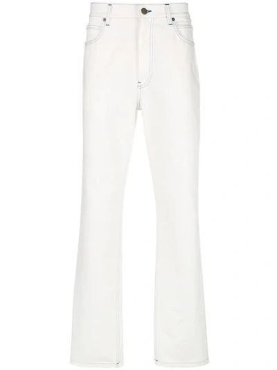 Calvin Klein 205w39nyc 上翻裤脚全棉牛仔裤 In White
