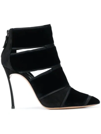 Casadei Women's Yoko Velvet & Suede High-heel Booties In Black