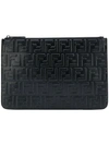 FENDI EMBOSSED LOGO CLUTCH BAG