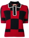 N°21 Nº21 CHECKED KNITTED TOP - RED