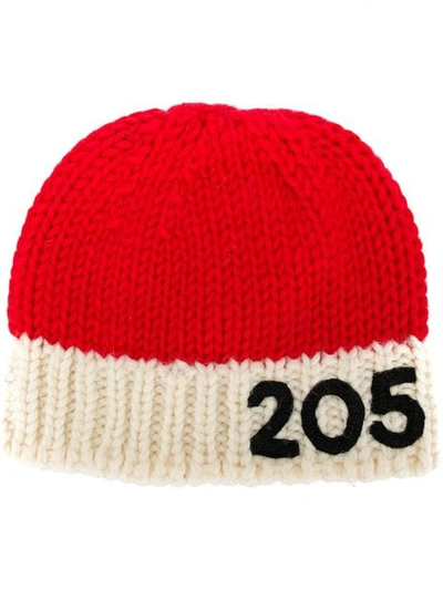 Calvin Klein 205w39nyc Logo羊毛套头帽 In Red