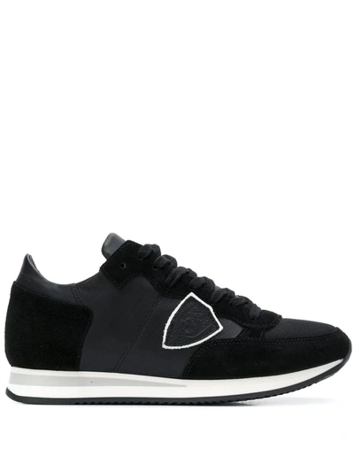 Philippe Model Tropez Black Suede And Leather Sneaker
