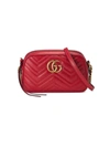 Gucci Marmont Small Matelassé Shoulder Bag In Red