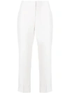 Alexander Mcqueen Cropped Tailored Trousers In Ivory