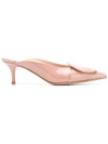 GIANVITO ROSSI BUCKLE EMBELLISHED POINTED MULES