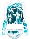 PERFECT MOMENT WILD OCEAN STAR PRINT RASHGUARD