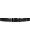 GUCCI LEATHER BELT WITH GG DETAIL