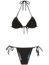 Amir Slama Embellished Triangle Top Bikini Set In Black
