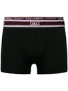 DOLCE & GABBANA DOLCE & GABBANA BRANDED BOXER BRIEFS - BLACK