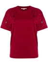 STELLA MCCARTNEY STELLA MCCARTNEY STAR LASERCUT T-SHIRT - RED