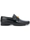 VERSACE TEXTURED MEDUSA LOAFERS