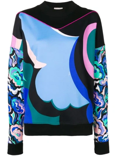 Emilio Pucci Abstract Print Sweatshirt - 蓝色 In Blue