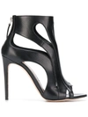 ALEXANDER MCQUEEN OPEN-TOE WAVE BOOTS