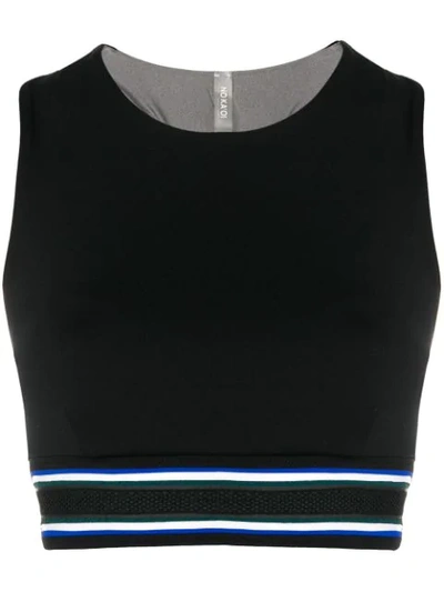 No Ka'oi Striped Trim Top In Black