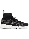 ASICS ASICS BLACK GEL-MAI KNIT LEATHER LOW-TOP SNEAKERS