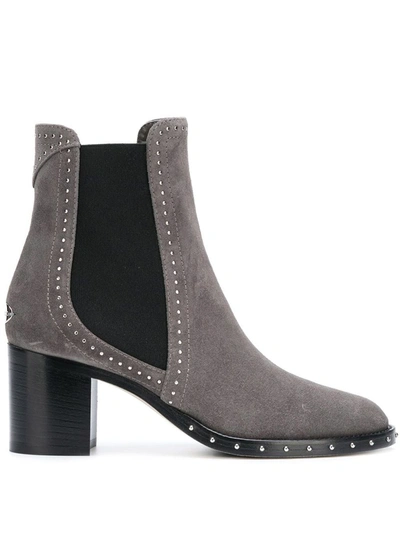 Jimmy Choo Merril 65 Suede Ankle Boots In Grigio