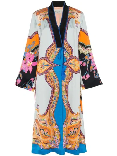 Etro Lily Print Kimono Jacket In Multicolour