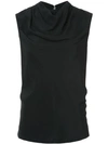 RICK OWENS DRAPED NECK TANK TOP