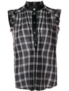 MARC JACOBS CONTRAST TRIM CHECK VEST