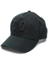 Dsquared2 Embroidered Icon Baseball Cap In Black
