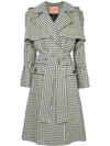 MAGGIE MARILYN GINGHAM TRENCH COAT