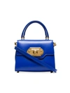 DOLCE & GABBANA BLUE WELCOME SMALL LEATHER TOTE
