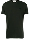 Vivienne Westwood Embroidered-logo Knitted Polo Shirt In Black