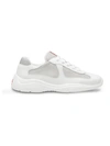 Prada Mesh Stitching Leisure Sports Shoes In White