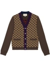 GUCCI SQUARE G CARDIGAN WITH TIGER