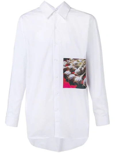 Yuiki Shimoji Printed Button Shirt In White