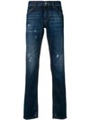 DOLCE & GABBANA FADED DISTRESSED JEANS