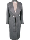 AGNONA AGNONA CASHMERE BELTED COAT - 灰色