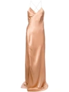 MICHELLE MASON STRAPPY WRAP GOWN