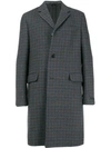 PRADA SINGLE BREASTED CHECK COAT