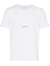 Saint Laurent White Cotton Logo T-shirt