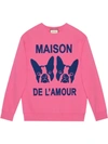 GUCCI "MAISON DE L'AMOUR" SWEATSHIRT WITH BOSCO AND ORSO