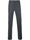 Prada Tailored Fitted Trousers In Grey