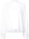 MM6 MAISON MARGIELA MM6 MAISON MARGIELA SWEATSHIRT MIT KASTIGEM SCHNITT - WEIß