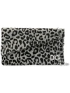 DOLCE & GABBANA DOLCE & GABBANA LEOPARD PRINT CLUTCH - METALLIC