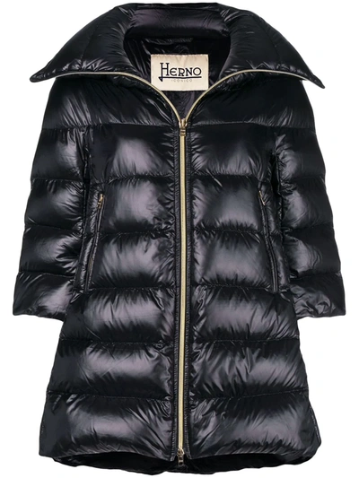 HERNO PUFFER FRONT ZIPPED COAT