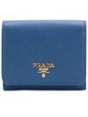 Prada Logo Wallet - Blue In Blue