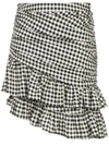 MAGGIE MARILYN MAGGIE MARILYN GINGHAM FLARED SKIRT - BLACK