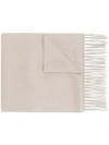 ALEXANDER MCQUEEN CASHMERE FRINGED SCARF