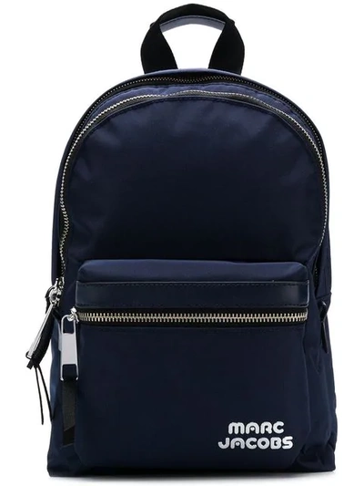 Marc Jacobs Large Logo Backpack In Midnight Blue