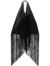 MM6 MAISON MARGIELA MM6 MAISON MARGIELA FRINGE SHOPPING TOTE - BLACK