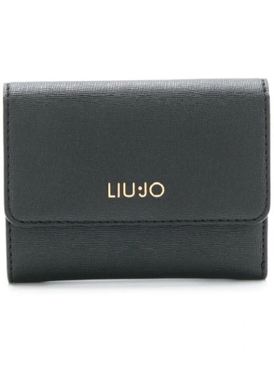 Liu •jo Isola Trifold Flap Wallet In Black
