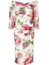 DOLCE & GABBANA FITTED FLORAL DRESS